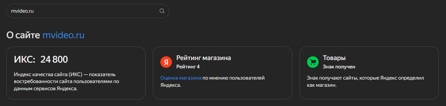 Проверка ИКС у конкурента